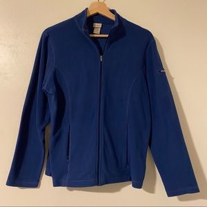L.L. Bean Blue Warm Base Layer Zip Up, Medium